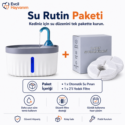 Işıklı Filtreli Otomatik Su Pınarı